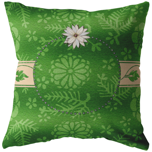 Personalize green Pillow