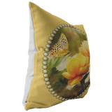Personalize-Flower Pillow (Golden)