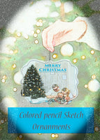 Pencil Sketch Ornaments
