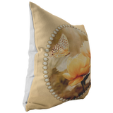 Personalize-Flower Pillow (Vintage Peach)