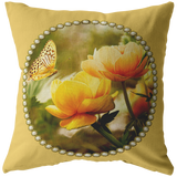 Personalize-Flower Pillow (Golden)